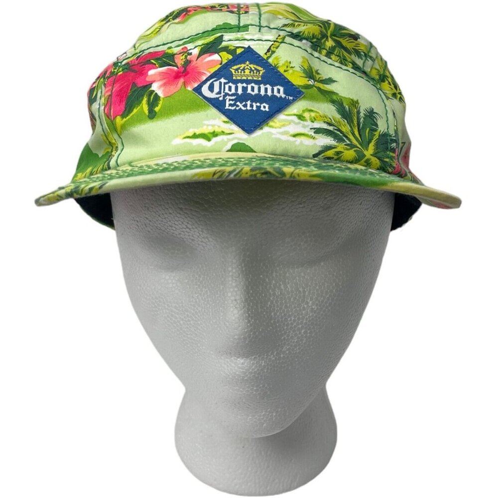 Corona Extra Tropical Palm Tree Pink Hibiscus Flower Floral Ball Hat/Cap